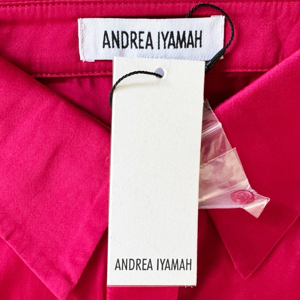 NWT Andrea Iyamah Ruby Red Blouse - Picture 3 of 13